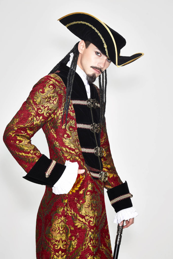CT96 - Pirate Embroidered Long Brocade Coat - Image 2