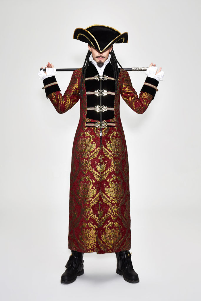 CT96 - Pirate Embroidered Long Brocade Coat - Image 3