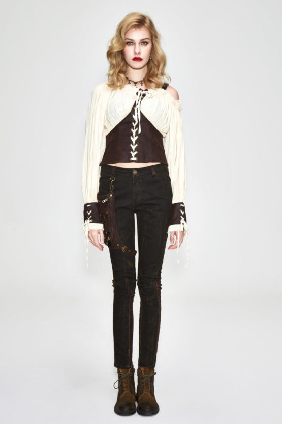 SHT35 - Pirate Peasant Blouse with Underbust Corset Detail - Image 2