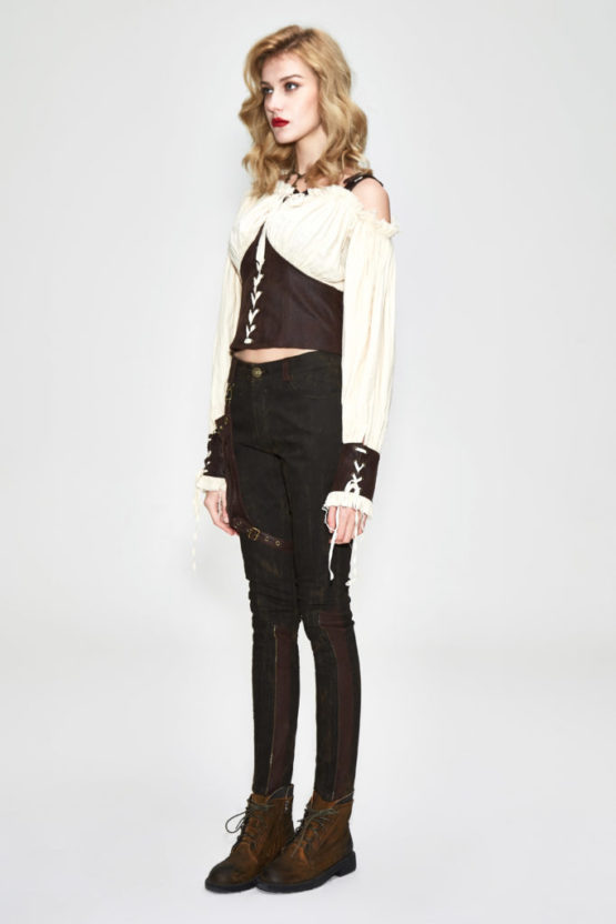 SHT35 - Pirate Peasant Blouse with Underbust Corset Detail - Image 7
