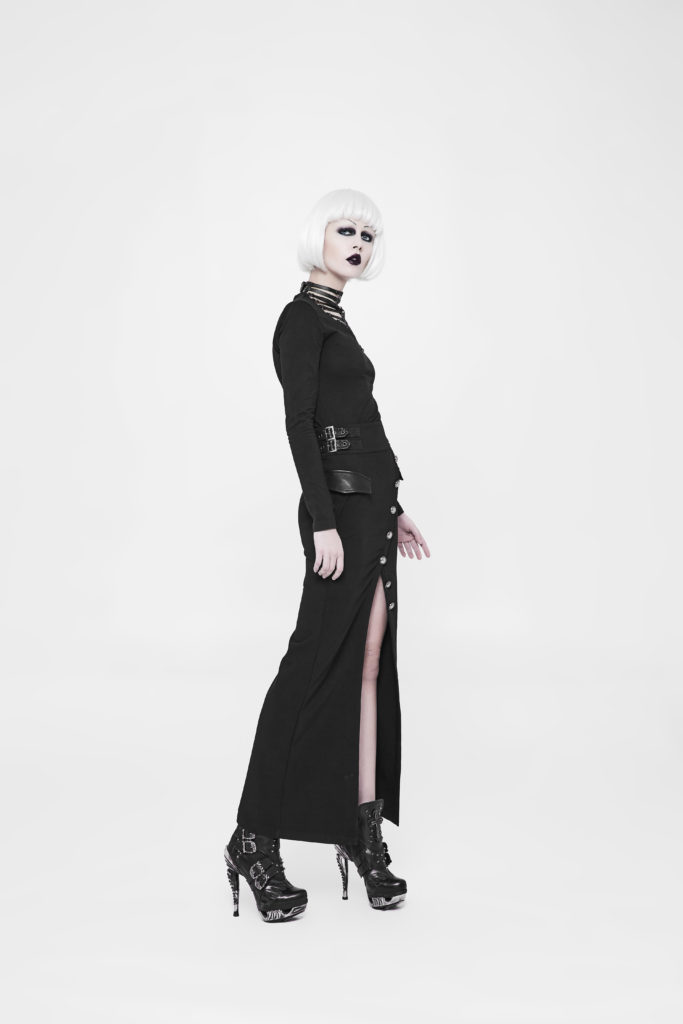 WQ357 - Military Uniform long half skirt - Image 3