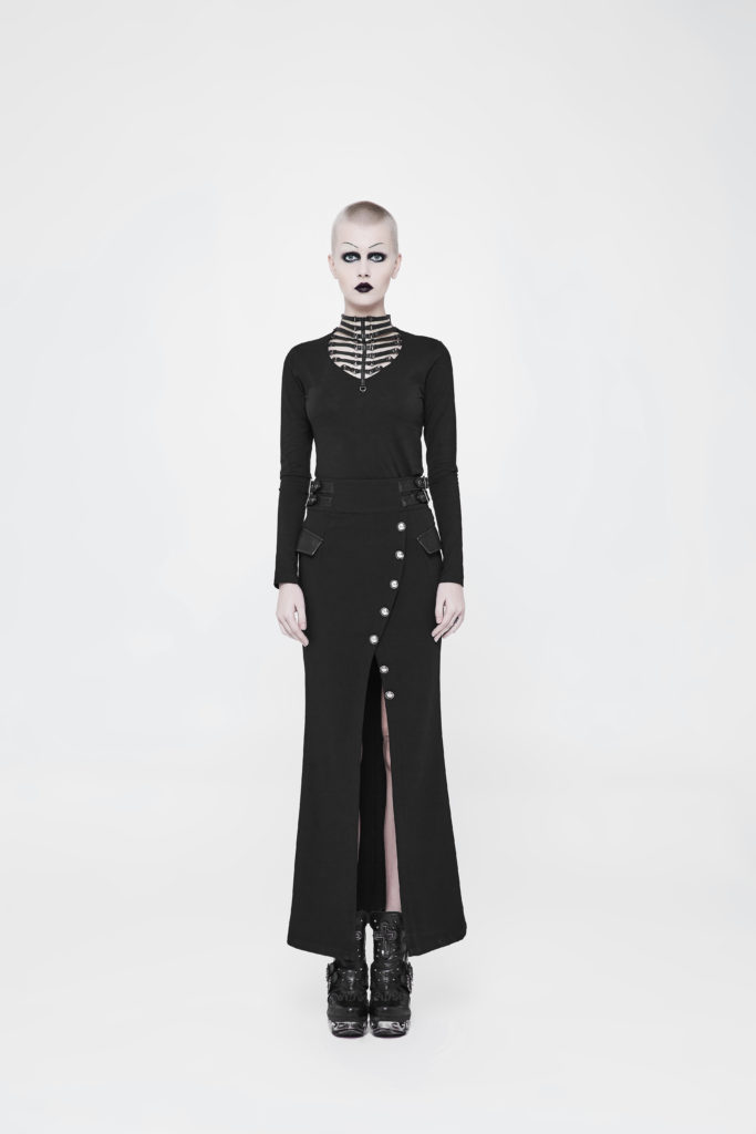 WQ357 - Military Uniform long half skirt - Image 2