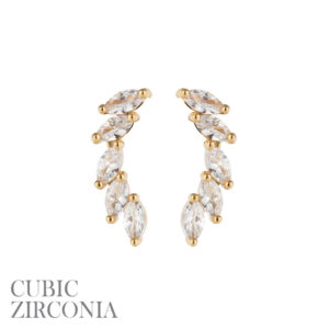 25796 - rh cz curved marquise ear