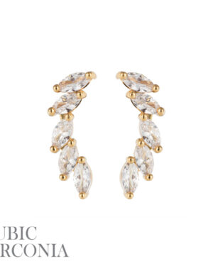 25796 - rh cz curved marquise ear