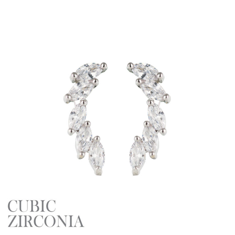 25796 - rh cz curved marquise ear - Image 2