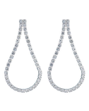 25903 - s 6 mm large loop post ear - silver