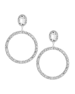 25962 - s 60mm rhinestone circle ear