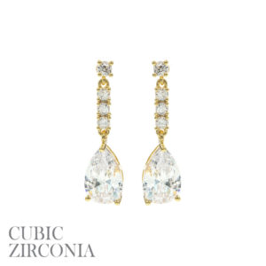 26117 - org cz line teardrop ear