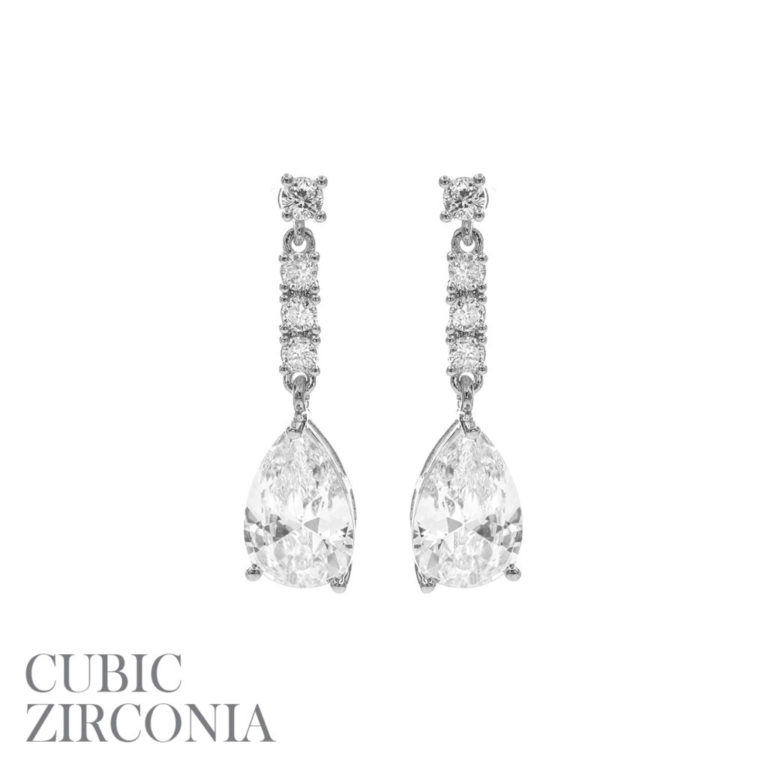 26117 - org cz line teardrop ear - Image 2