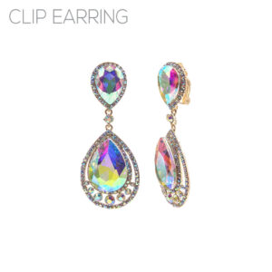 26189 - g ab chandelier teardrop clip on ear