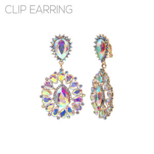 26190 - g ab chandelier flower clip on ear