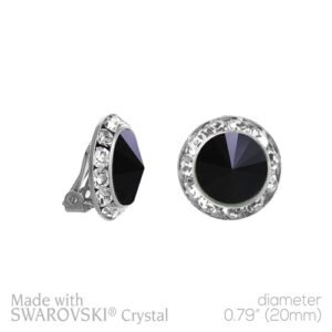40007 - r 20mm rondelle swarvoski post, Clip On