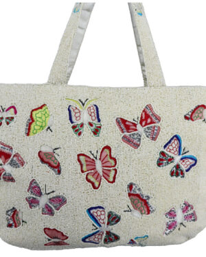 2282-BAG - Beaded Shoulder Bag - - Butterfly