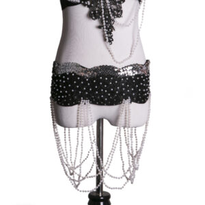 3062B - Belt with Pearls and Lace