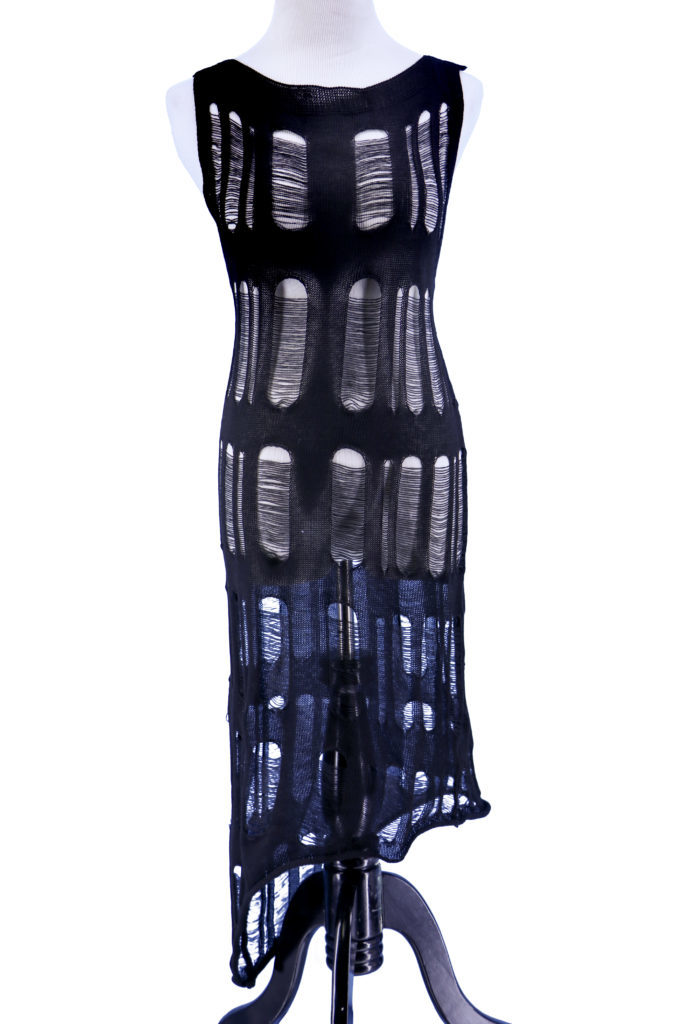 7124 - Long Ripped Cotton Dress - O/S - Image 4