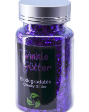 80355 - biodegradable flakes glitter -  55 gms - Purple