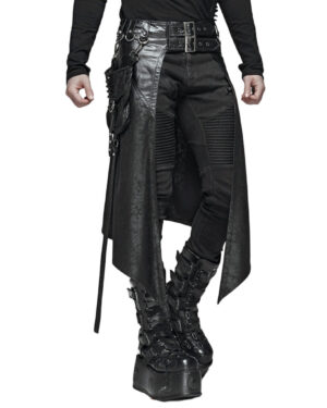 WQ436 - Punk Mens Half Skirt Kilt