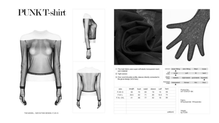 WT578 - PUNK T-shirt- M/L - Image 5