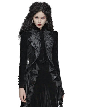 WY1045 - Gothic Weft Velvet Short Coat- XL