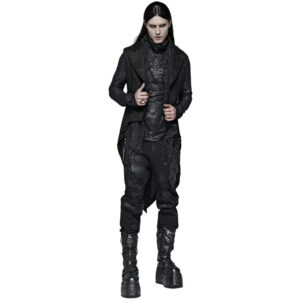 WY1082 - Gothic Floral Swallow-Tailed Waistcoat-S