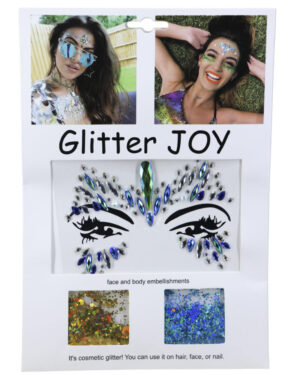 1066 - Face Jewels - Multi - with Glitter