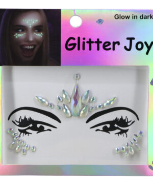 1071 - Face Jewels - AB, Glow in dark