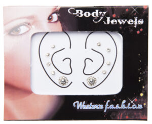 1077ERCLR - Ear Tattoo - Reusable - Clear