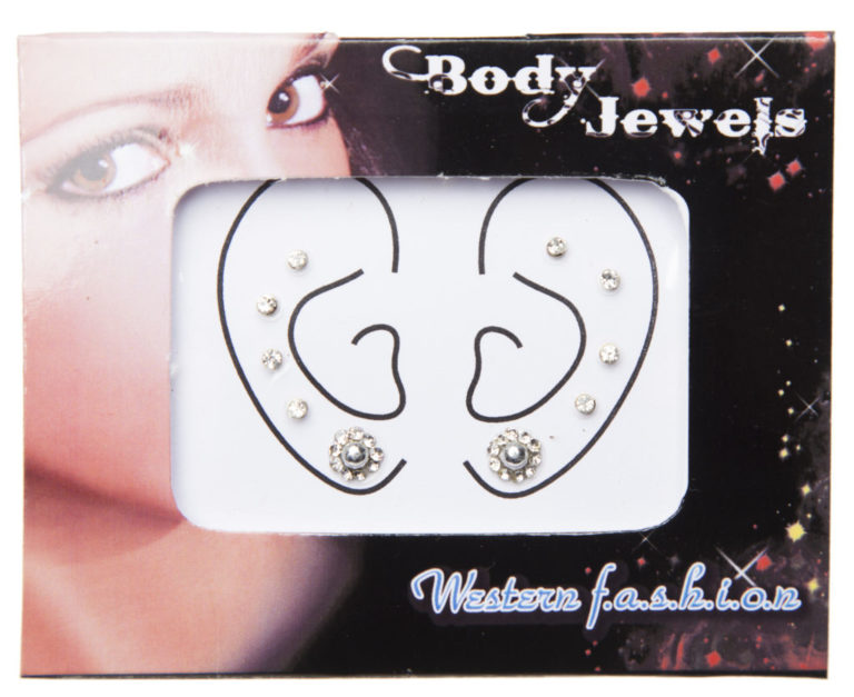 1077ERCLR - Ear Tattoo - Reusable - Clear
