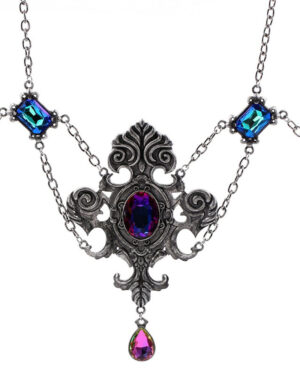 55451 - Oval Ornate pendant with stones