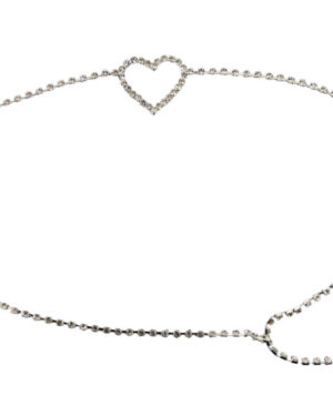 8497 - Rhinestone Heart Belly Chain