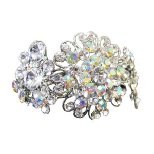 40329 - Fancy Heart Rhinestone Bangle Clear/AB