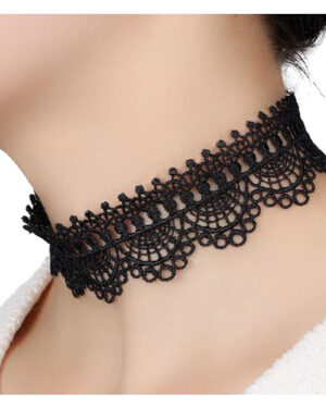 55394 - Wide Lace Choker