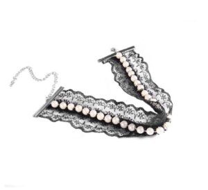 55395 - Pearl Lace Choker-S