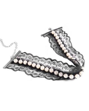55395 - Pearl Lace Choker-S