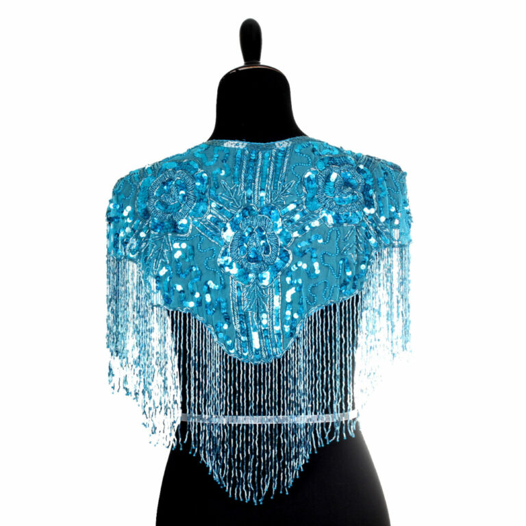 1006 - Beaded Shawl with Roses - Image 26