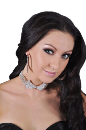 102 - 6 Row Bow Tie - Silver