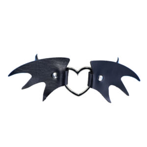 BZ128 - Bat Choker with Heart Ring