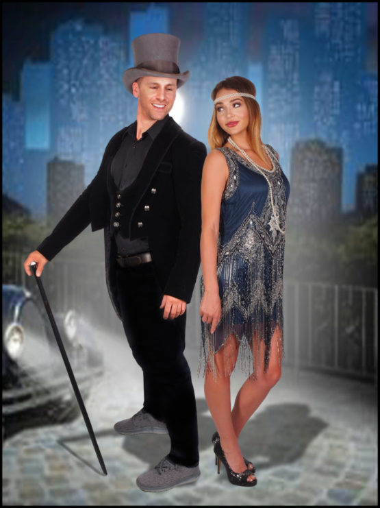 CT104 - 2 Pc Set, Tail Coat & Waist Coat, Blk - Image 3