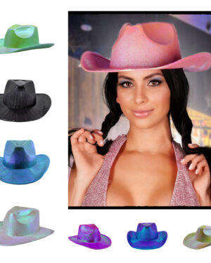 JC537 - Metallic Cowboy Hat
