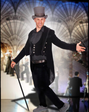 CT104 - 2 Pc Set, Tail Coat & Waist Coat, Blk