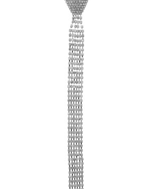 15994 - Tie, Rhinestone, Sil, 15.5+3", 1.5x12"