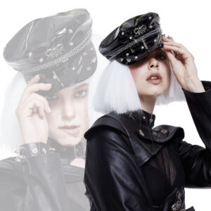 AS041 - Gothic Studded Captain Hat