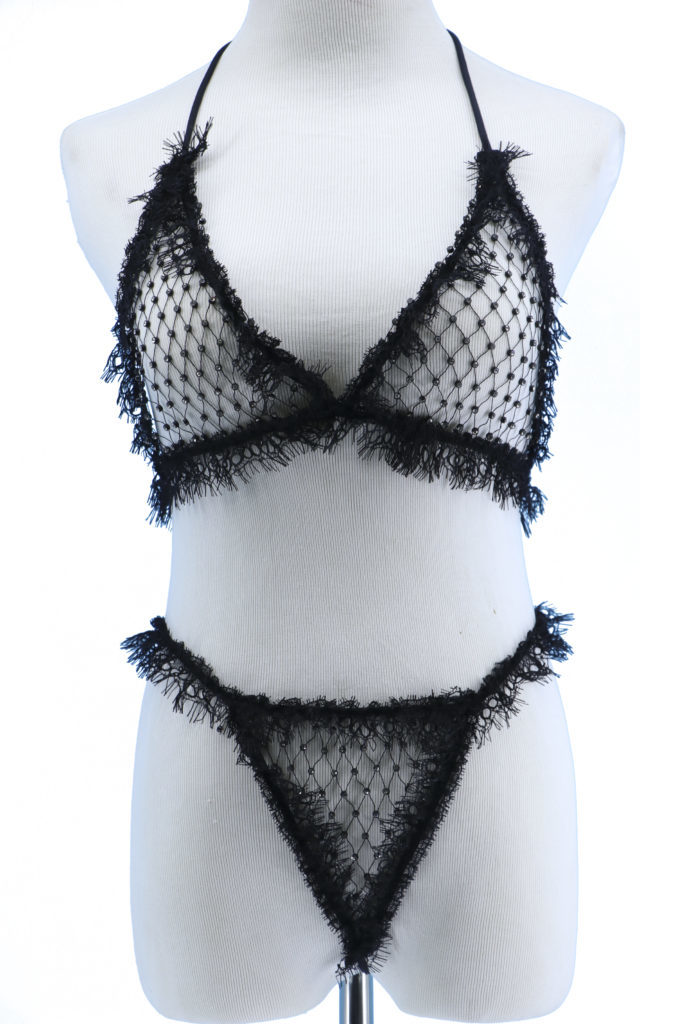 14411 - Crochet rhinestones lingerie/bikini set - Image 10