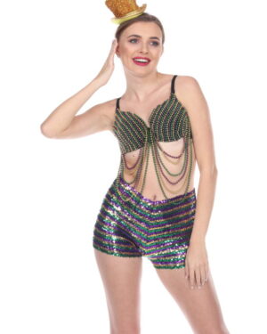 2271MDG - Shorts - Sequin Stretchy-Mardigras