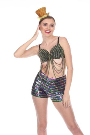 2271MDG - Shorts - Sequin Stretchy-Mardigras