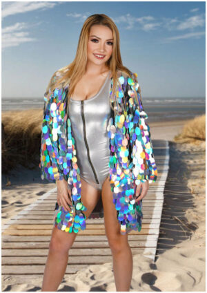 2555 - Multi colored Duster - o/s