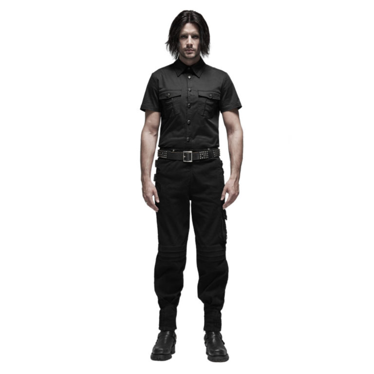 WK406 - Military False Two-Piece Crimple Pants