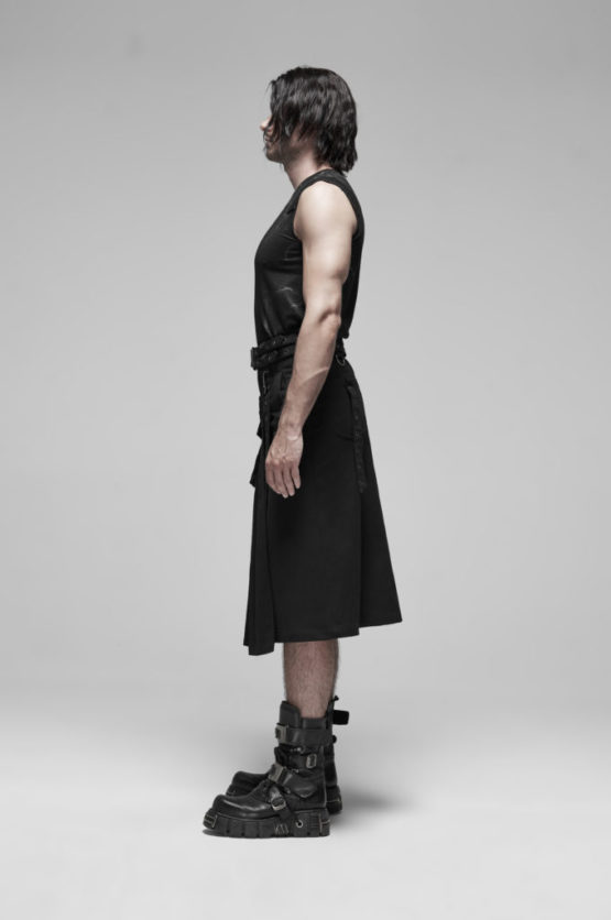 WQ460 - Punk Detachable Pleated Half Skirt, kilt - Image 6