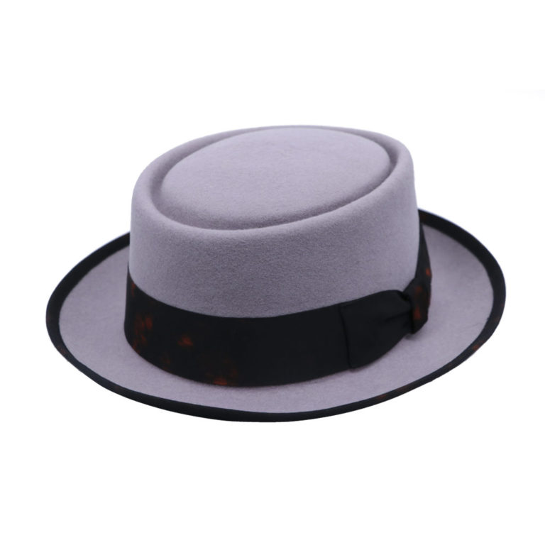 69552 - Pork Pie Hat - 100% wool felt - 4" height - 57cm head size