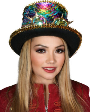 69557RNB - Festival Hat -  with Goggles Rainbow